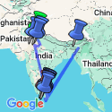 Google Map: Delhi to Colombo
