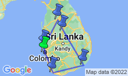 Google Map: Safari in Sri Lanka
