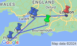 Google Map: Best of Devon and Cornwall