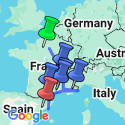 Google Map: Highlights of France and Barcelona