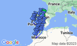 Google Map: Spain, Morocco and Portugal