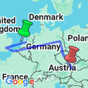 Google Map: London to Vienna Trail
