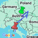 Google Map: Vienna to Rome Trail