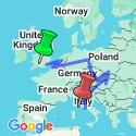 Google Map: London to Rome Trail