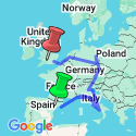 Google Map: Barcelona to London Quest