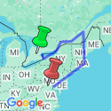 Google Map: Best of Eastern Canada and USA