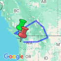 Google Map: Canadian Rockies and Pacific Coast