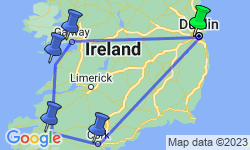 Google Map: Focus on Ireland