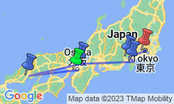 Google Map: Japan Express: Osaka to Tokyo