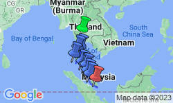 Google Map: Real Bangkok to Singapore