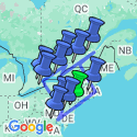 Google Map: East Coast USA and Canada
