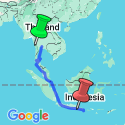 Google Map: Bangkok to Kuta: Summits & Sunsets