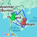 Google Map: Thailand, Laos & Vietnam Adventure