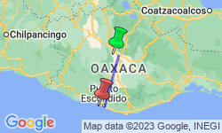 Google Map: Oaxaca to Puerto Escondido: Day of the Dead