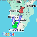 Google Map: Southern Africa Northbound: Dunes, Deltas & Falls