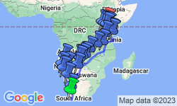 Google Map: Cape Town to the Serengeti: Deserts & Wilderness