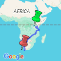 Google Map: Serengeti, Falls & Cape Town Overland: Sunsets & Safaris