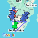 Google Map: Journeys: Cape Town, Kruger & Namibia