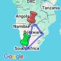 Google Map: Journeys: The Great Southern Africa Safari