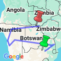 Google Map: Journeys: Kruger, Victoria Falls & Namibia