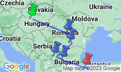 Google Map: Budapest to Istanbul