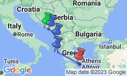 Google Map: Dubrovnik to Athens: Beachfronts & Fortresses