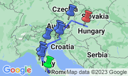 Google Map: Rome to Budapest: Canals & Capitals