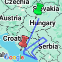 Google Map: Croatia and the Balkans