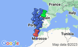 Google Map: Spain, Portugal, and Morocco Adventure