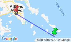 Google Map: Sailing Greece - Mykonos to Athens