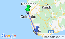 Google Map: Sri Lanka Adventure for Teenagers
