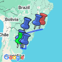Google Map: Buenos Aires to Rio de Janeiro: Falls & Footy