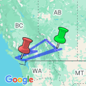 Google Map: Journeys: Discover the Canadian Rockies - Westbound