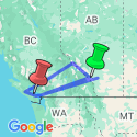 Google Map: Canadian Rockies: National Parks Westbound