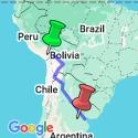 Google Map: La Paz to Buenos Aires: Andes & the Atacama Desert