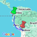 Google Map: Quito to La Paz: Amazon & Ancient Cultures