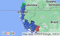 Google Map: Quito to La Paz: Amazon & Ancient Cultures