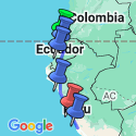 Google Map: Quito to Lima: Surf Towns & Hot Springs