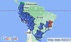 Google Map: The Great South American Journey: Quito to Rio Adventure