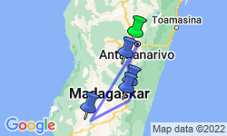 Google Map: Rondreis Madagascar & Mauritius, 22 dagen