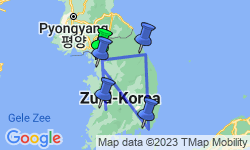 Google Map: Rondreis Zuid-Korea, 15 dagen