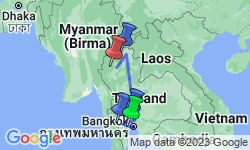 Google Map: Rondreis THAILAND - 15 dagen; Het 'Land van de Glimlach'