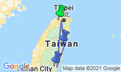 Google Map: Rondreis TAIWAN - 15 dagen; Gevarieerde mix op één eiland