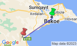Google Map: Rondreis AZERBAIJAN - 9 dagen; Land van eeuwige vlammen