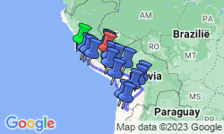 Google Map: Rondreis PERU, BOLIVIA & CHILI - 30 dagen; Weidse altiplano