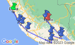 Google Map: Rondreis PERU - 21 dagen; Mystieke steden in de Andes