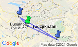 Google Map: Rondreis TADJIKISTAN - 26 dagen; Gletsjermeren in de Pamir