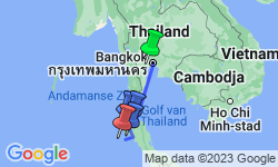 Google Map: 15-daagse rondreis Zuidelijke Parels van Thailand