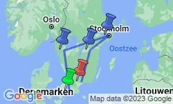 Google Map: 8-daagse rondreis Ontdek Zweden