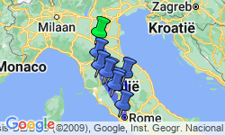 Google Map: 8-daagse rondreis Toscane, Umbrië en Rome